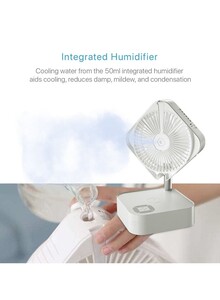Generic Smart Portable Fan 8 in 1 With Remote Control Convenient Foldable Design Four-Speed Windproof Lighting Modes Quiet DC Integrated With AI Voice Assistant