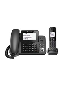 Panasonic DECT Corded And Cordless Phone With Stand Black