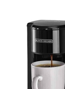 BLACK+DECKER Coffee Machine One Cup Coffee Maker for Drip Coffee And Espresso With Coffee Mug DCM25N-B5 125 ml 350 W DCM25N-B5 Jet Black