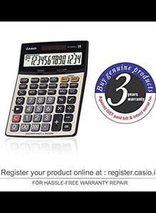 CASIO 14-Digit Basic Calculator DJ-240D Plus Grey/Black/Red