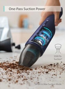 eufy HomeVac H11 Ultra Lightweight Pure Cordless Handheld Vacuum Cleaner 0.09 L 0 W T2520 Blue