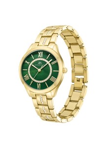 ساعة كينيث سكوت للنساء بمينا باللون الأخضر الزيتوني - K23510-GBGH