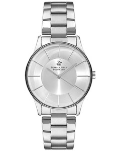 BEVERLY HILLS POLO CLUB Women's Analog Silver Sunray Dial Watch - BP3286X.330