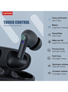 Lenovo HT05 TWS Wireless Earbuds Black