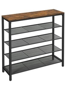 Mahmayi 5-Tier Shoe Rack Rustic Brown/Black Mahmayi 5-Tier Shoe Rack Rustic Brown/Black