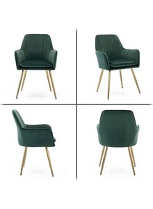 Mahmayi 2-Piece Velvet Dining Chair Set Green