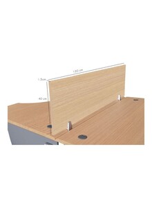 Mahmayi Deler Desk Divider Oak 120x40x1.5cm