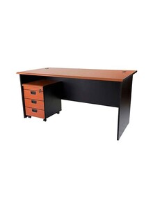 Mahmayi Office Desk With Mobile Drawers Beige
