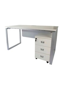 Mahmayi Carre 5112 Modern Workstation Desk White/Grey
