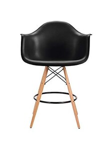 Mahmayi Combo Of Arm Chair Stool Black 45.00cm