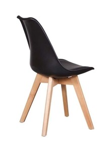 Mahmayi Set Of 4 Classic Style Dining Chairs Black/Beige 56x82x48cm