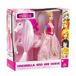 Grandi Giochi Princess Cinderella 30 cm With Horse (Gg03022E)