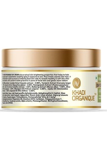 Khadi Organique Day Cream (Green Tea Extracts & Liquorice)50 g , Protect Skin From Damaging Elements & Making Your Skin Soft And Supple