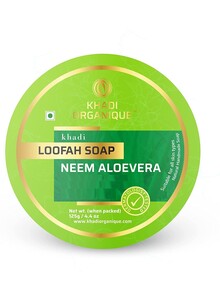Khadi Organique Natural Herbal Neem Aloevera Loofah Soap 125 g