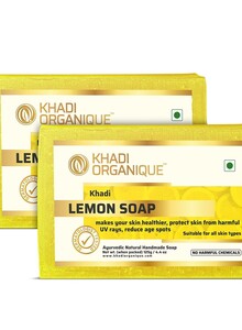 Khadi Organique Lemon Soap, 125 g (Pack Of 2)
