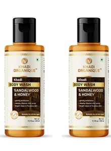 Khadi Organique Sandalwood & Honey Body Wash (2 X 210 ml) Khadi Organique Sandalwood & Honey Body Wash (2 X 210 ml)