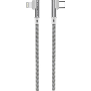 Swiss Military Type C to Lightning 2M Braided Cable + Data Sync White | Durable Braided Cable for Fast Charging and Data Transfer in White