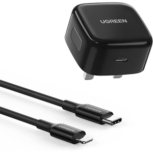 UGREEN 20W PD USB-C Fast Charger UK with C to Lightning MFI Cable 1m UGREEN 20W PD USB-C Fast Charger UK with C to Lightning MFI Cable 1m
