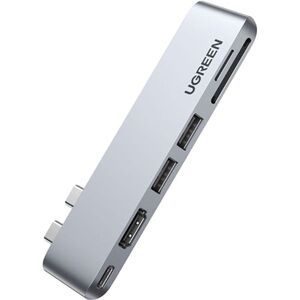 UGREEN 6 in 2 Hub Dual USB-C to HDMI+2USB 3.0 A+TFSD+USB-C Female Converter GRY-11455906 UGREEN 6 in 2 Hub Dual USB-C to HDMI+2USB 3.0 A+TFSD+USB-C Female Converter GRY-11455906