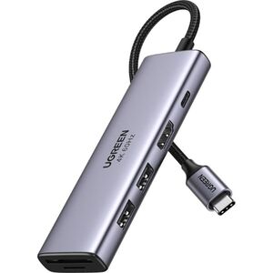 UGREEN 6 in 1 USB-C Docking to HDMI+2USB 3.0 A+SDTF+100W PD Converter 60 Hz GRY-11455905 UGREEN 6 in 1 USB-C Docking to HDMI+2USB 3.0 A+SDTF+100W PD Converter 60 Hz GRY-11455905