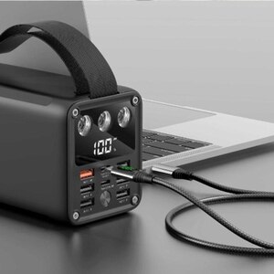 Major Powerbank 60000 Mah, Green Lion - Black