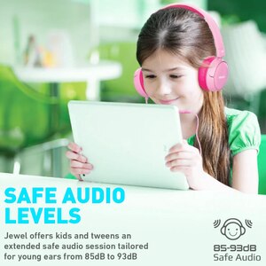 سماعة رأس سلكية آمنة للأطفال بتقنية ستيريو HD، بروميت جويل.