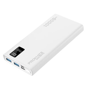 10000Mah Compact Smart Charging Power Bank With Dual Usb-A & Usb-C Output, Promate Bolt-10Pro 10000Mah Compact Smart Charging Power Bank With Dual Usb-A & Usb-C Output, Promate Bolt-10Pro