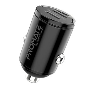 Rapidcharge™ 40W Car Charger With Dual Usb-C Power Delivery Ports, Promate Bullet-Pd40 Rapidcharge™ 40W Car Charger With Dual Usb-C Power Delivery Ports, Promate Bullet-Pd40
