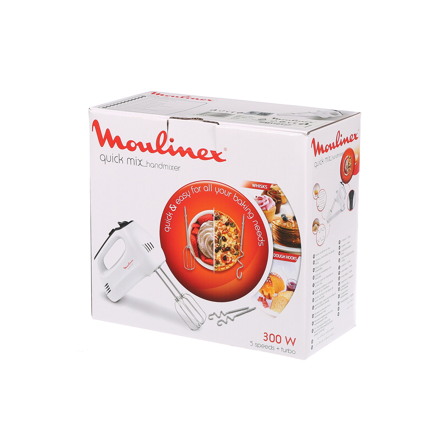 Moulinex Quick Mix Hand Mixer with Dough Hooks