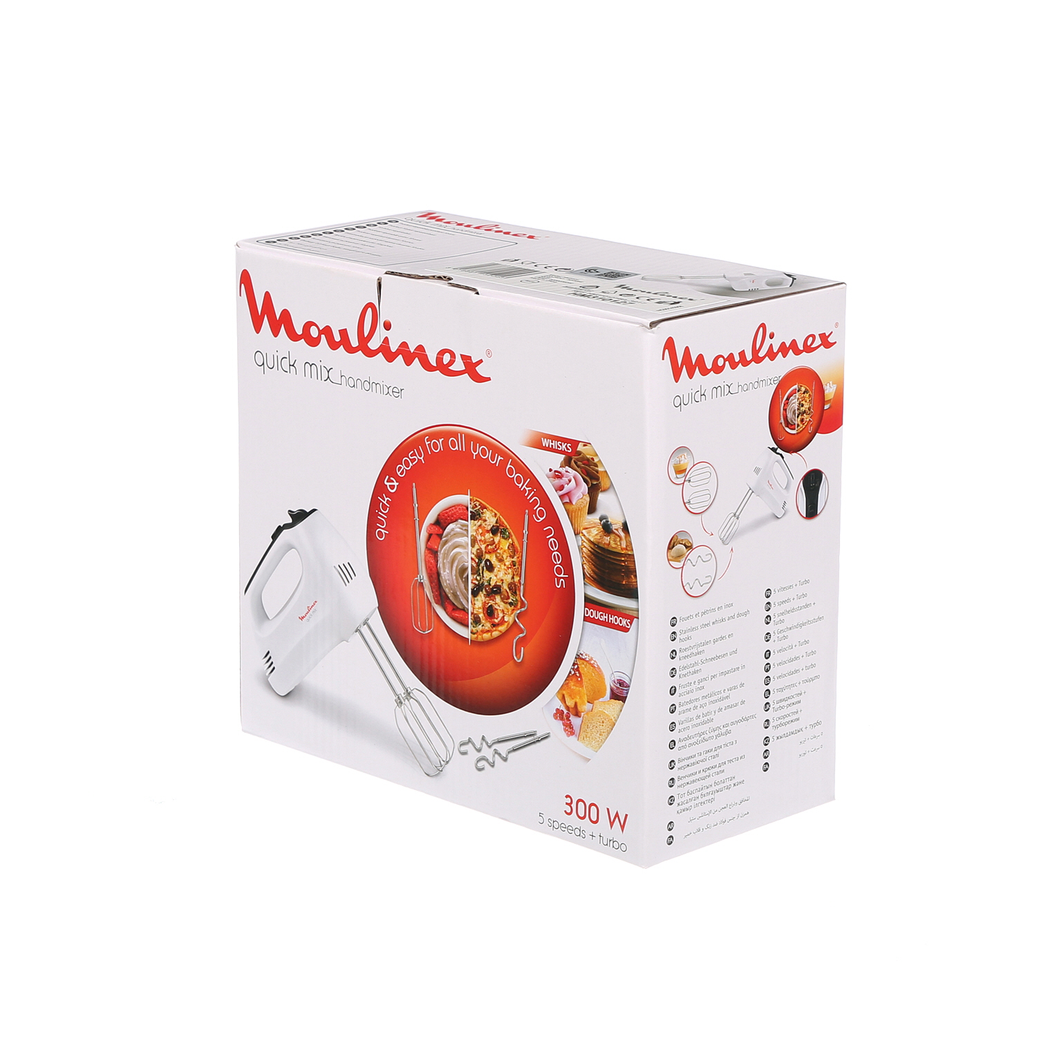 Moulinex Quick Mix Hand Mixer with Dough Hooks