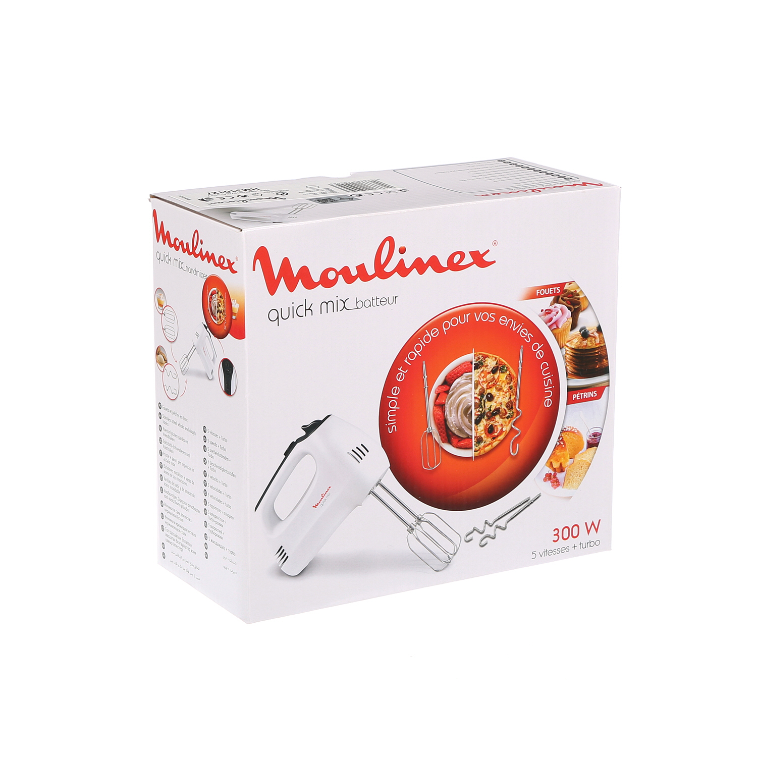 Moulinex Quick Mix Hand Mixer with Dough Hooks