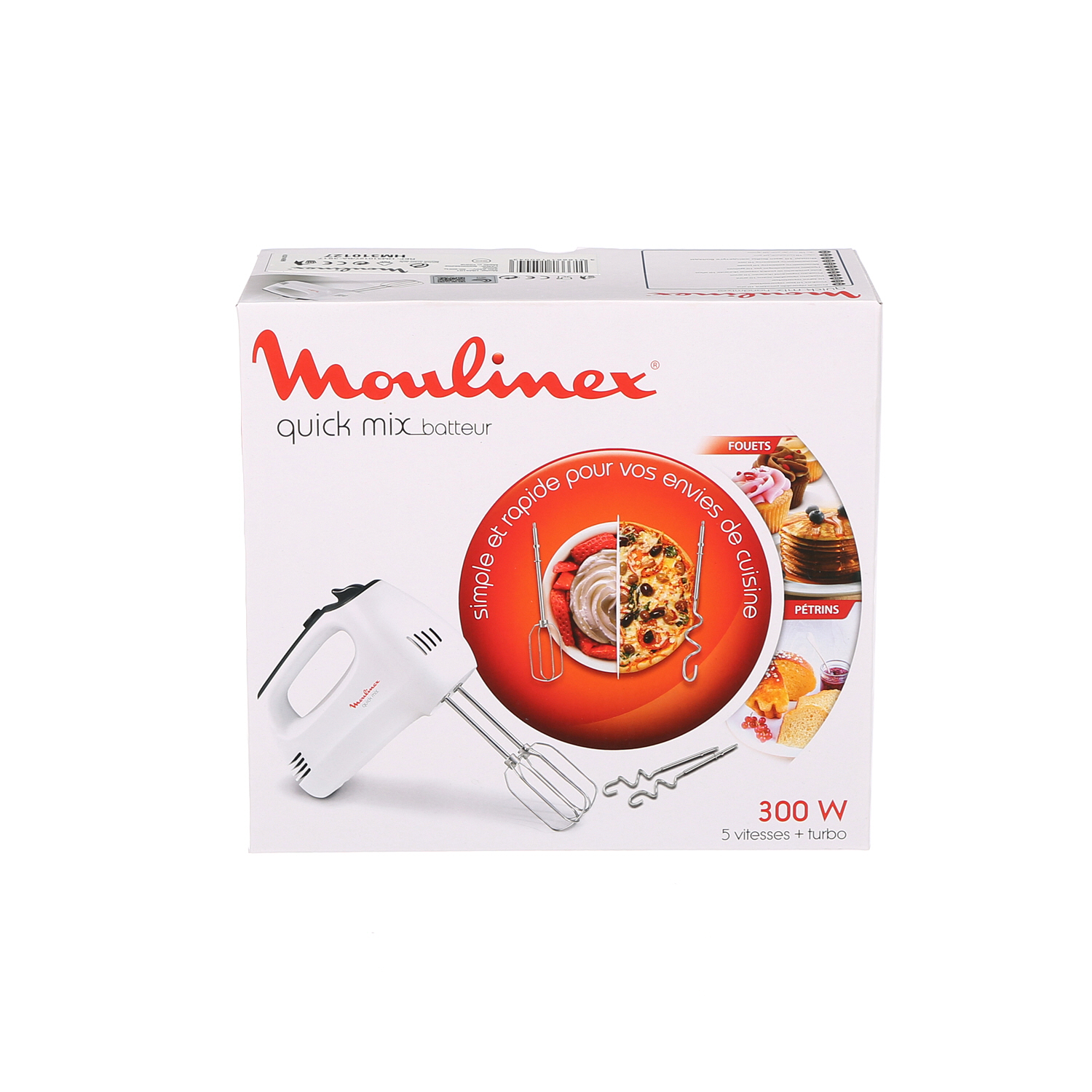 Moulinex Quick Mix Hand Mixer with Dough Hooks