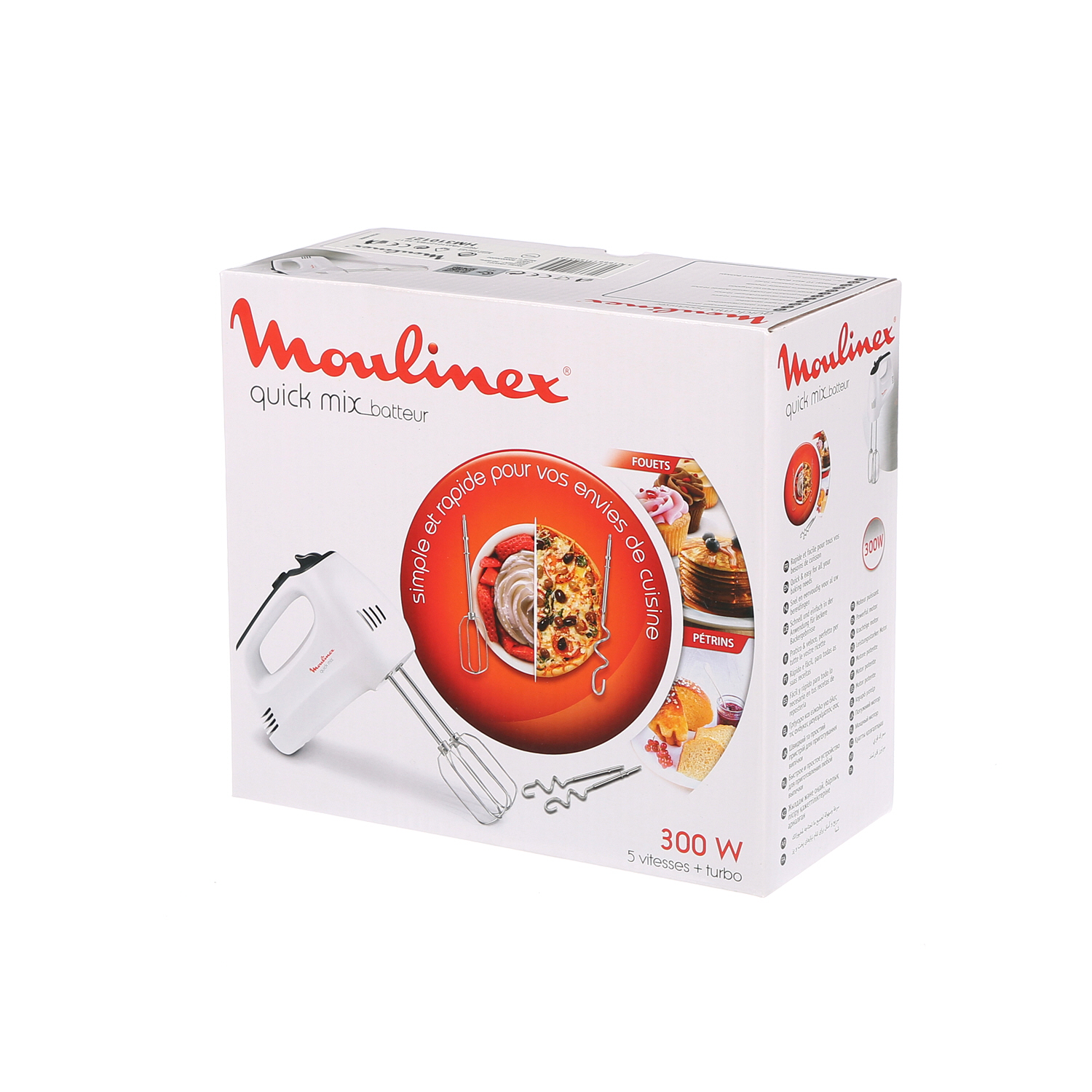 Moulinex Quick Mix Hand Mixer with Dough Hooks