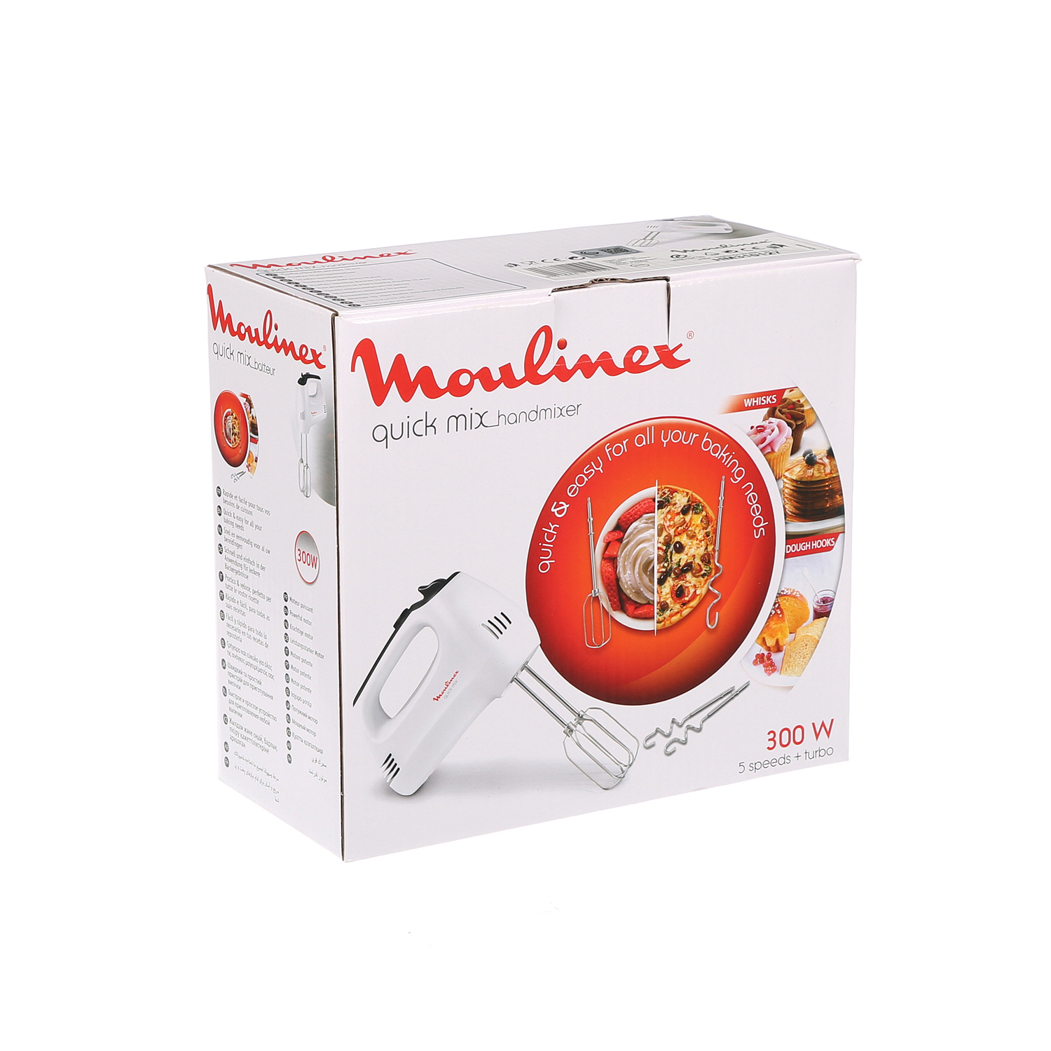 Moulinex Quick Mix Hand Mixer with Dough Hooks