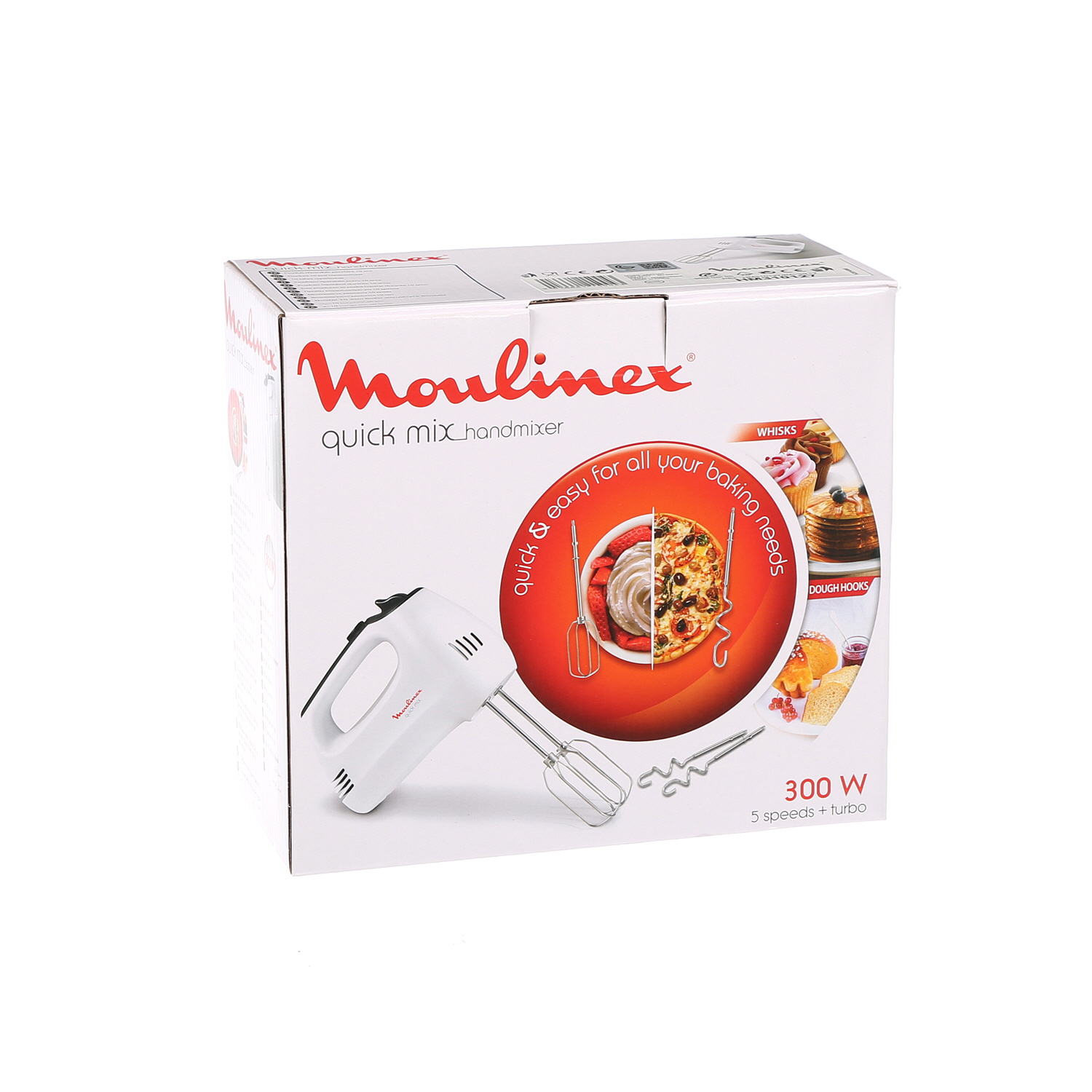 Moulinex Quick Mix Hand Mixer with Dough Hooks