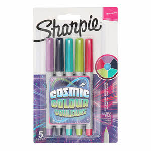 Sharpie Permanent Marker Set Cosmic Colours 5PCS