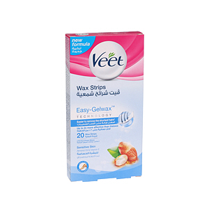 Veet Easy-gel Wax Strips for Sensitive Skin White 20 Pieces