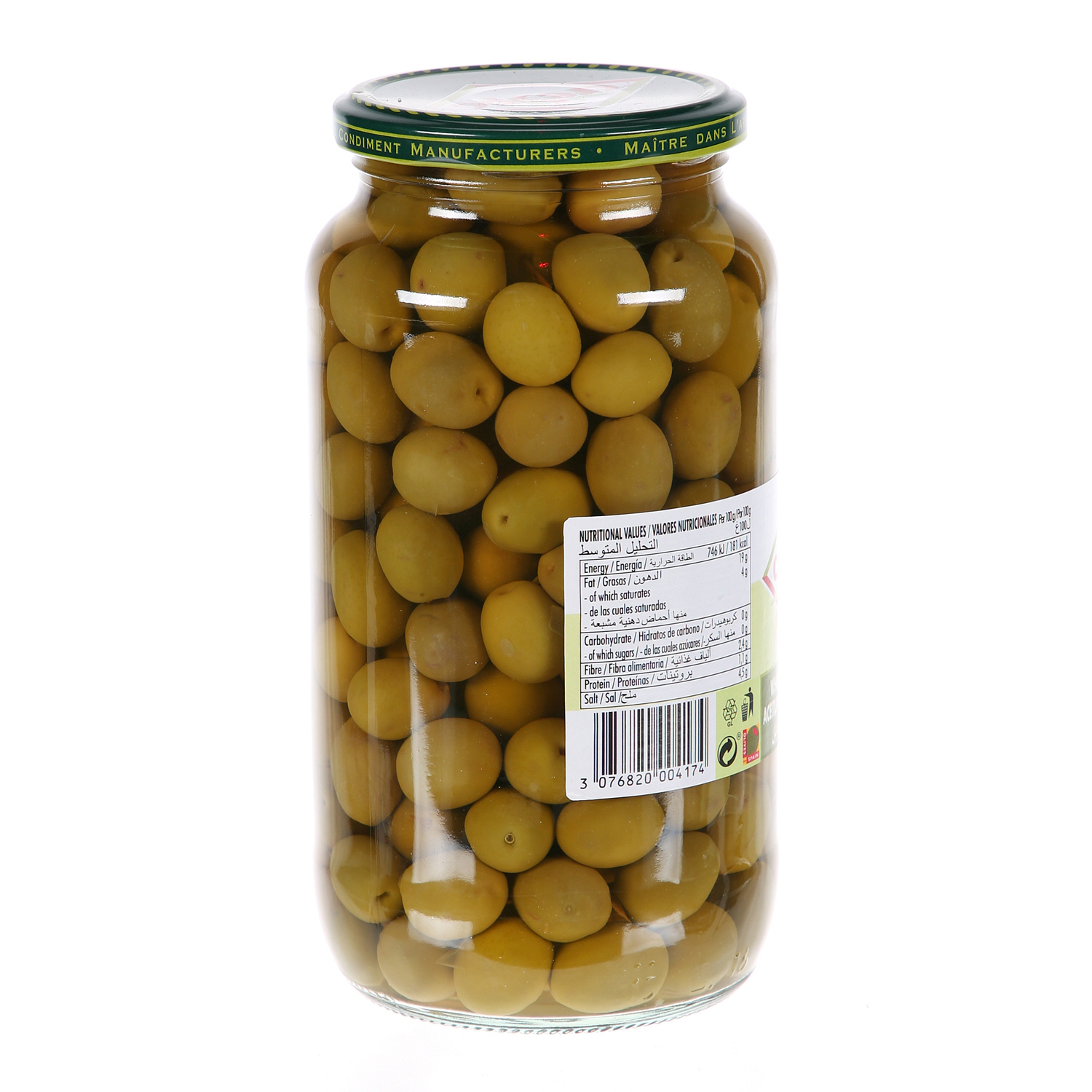 Crespo Whole Green Olives Jar 575 g