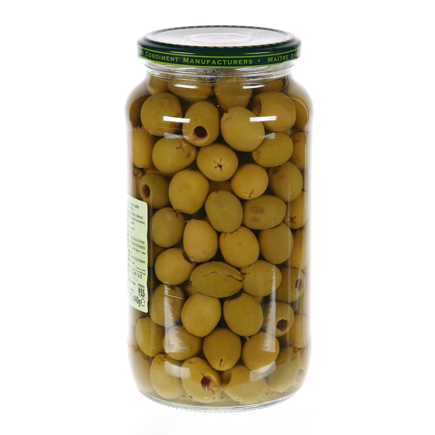 Crespo Pitted Green Olives Jar 440 g