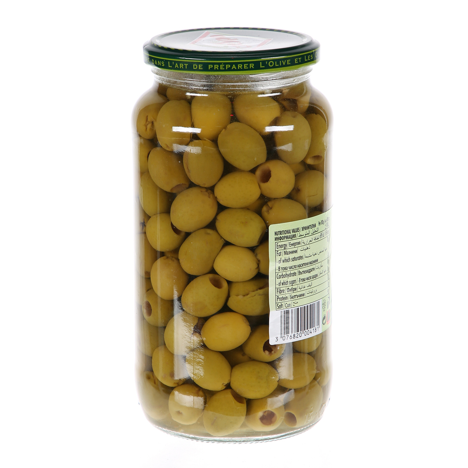 Crespo Pitted Green Olives Jar 440 g