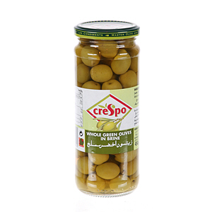 Crespo Whole Green Olives Jar 450 g