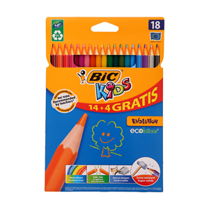 Bic Kids Evo Coloring Wallet 14+4