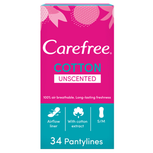 Care Free Panty Liners Cotton Feel Pack of 34