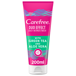 Care Free Daily Intimate Cleansing Mousse Duo Effect With Green Tea & Aloe Vera 200 ml