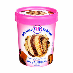 Baskin Robbins Ice Cream Quarts Gold Medal Ribbon 1 L