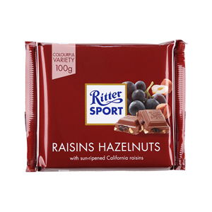 Ritter Sport Raisins & Hazelnuts 100gm