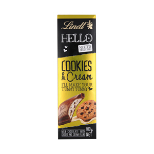 Lindt Hello Bar Cookies & Cream 100gm