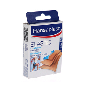 Hansaplast Elastic Plasters Extra Flexible and Breathable Strips 20 Pieces