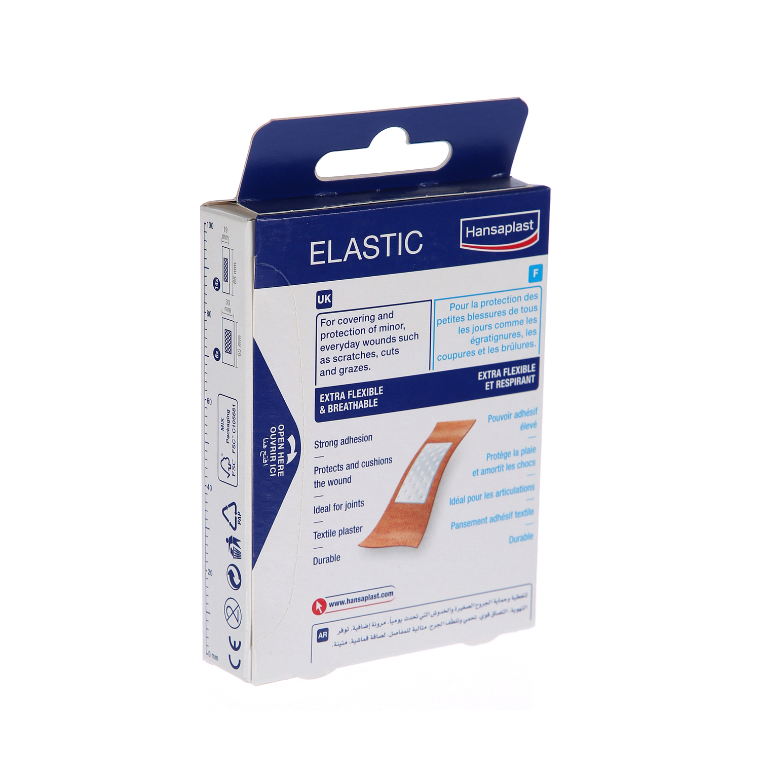 Hansaplast Elastic Plasters Extra Flexible and Breathable Strips 20 Pieces