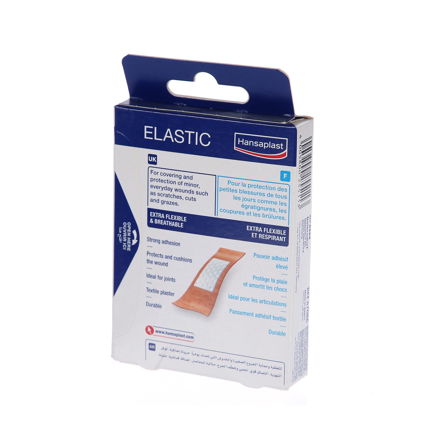Hansaplast Elastic Plasters Extra Flexible and Breathable Strips 20 Pieces